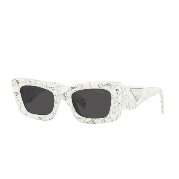 NEW PRADA PR13ZS 17D5S0 PRADA PR 13ZS WHITE CAT EYE SUNGLASSES PRADA - Picture 1 of 8
